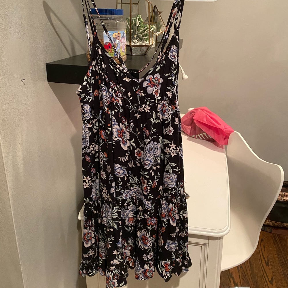 AE Floral Print Strappy Babydoll Tank Top Dress